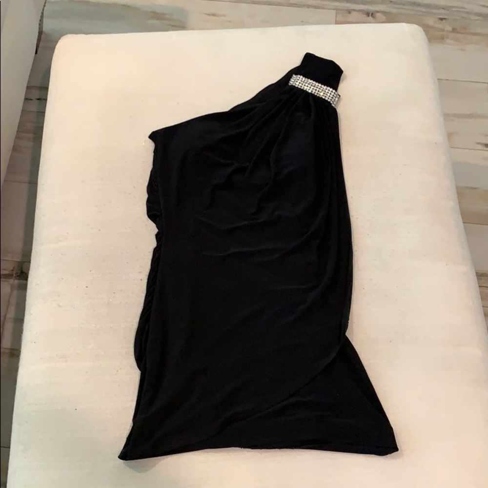 Elegant off shoulder black dress